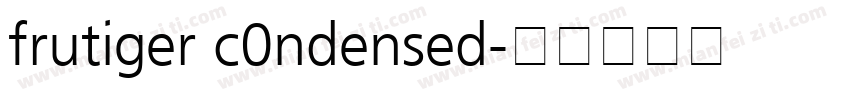 frutiger c0ndensed字体转换